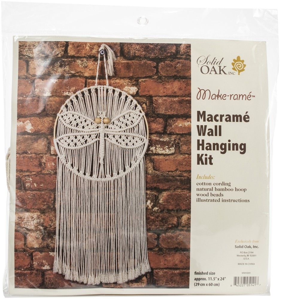 Macrame Wall Hanger Kit-Dragonfly (Pack of 1)