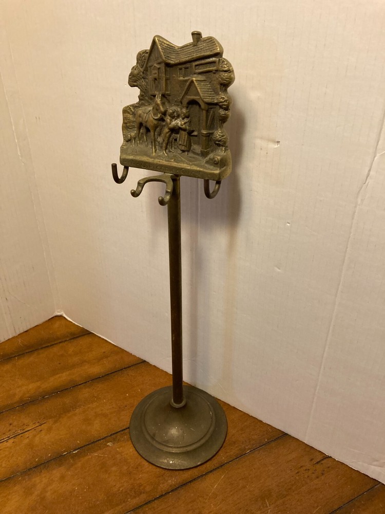 Vintage PEERAGE England Brass Fireplace Stand Base No Tools