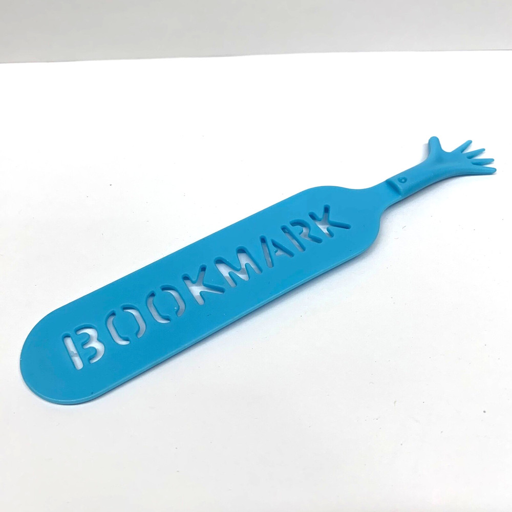 Whimsical Blue Hand Holding Your Spot Bookmark Plastic