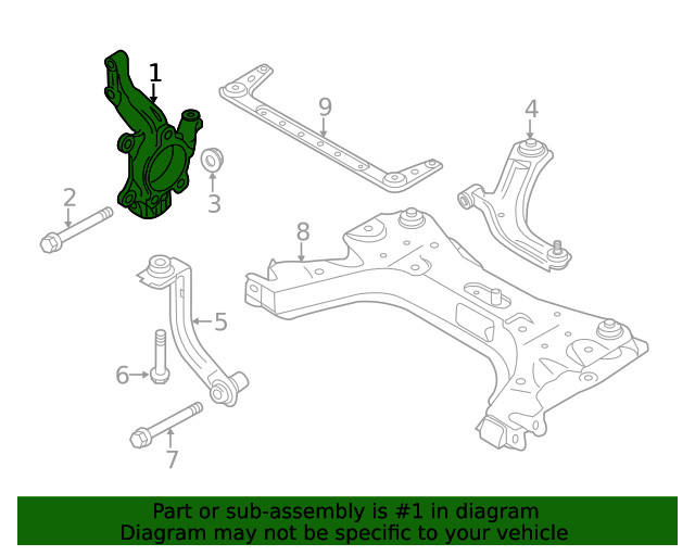 Genuine GM Passenger Side Steering Knuckle 19316539