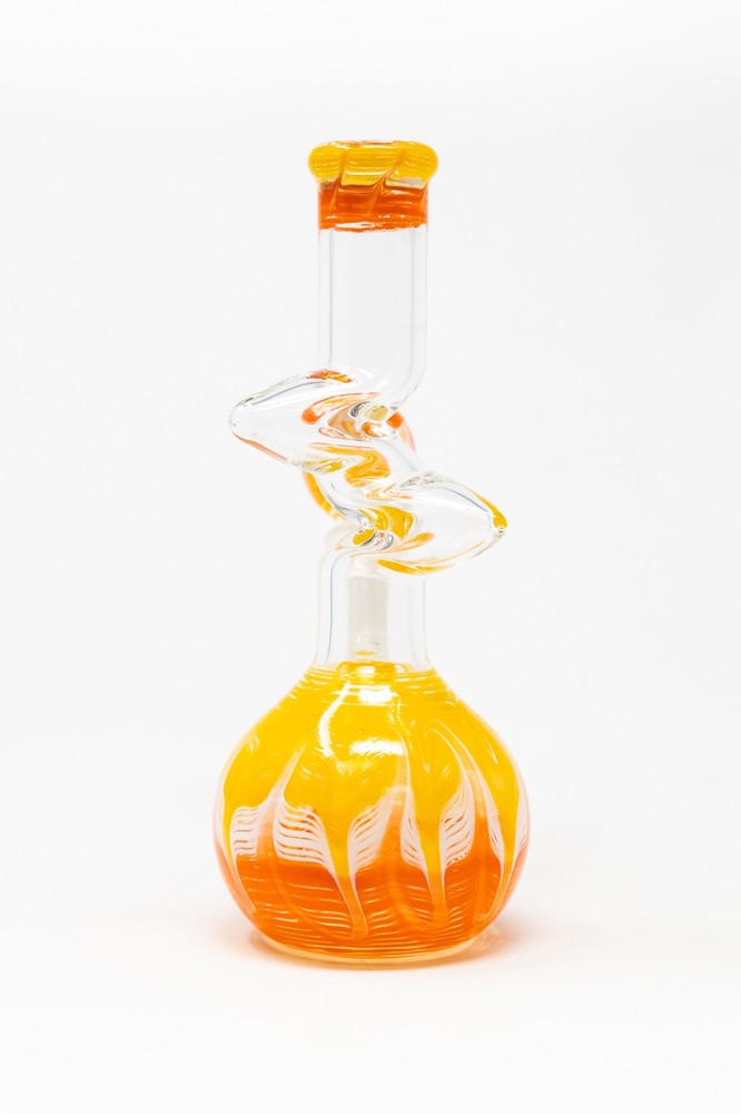 Hookah Water Pipe Glass 8" Candy Corn Designer Zong