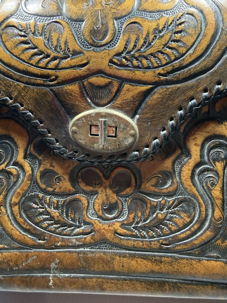 Vintage Hand-Tooled Leather Purse