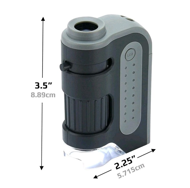 Carson MicroBrite Plus 60x-120x LED Lighted Pocket Microscope