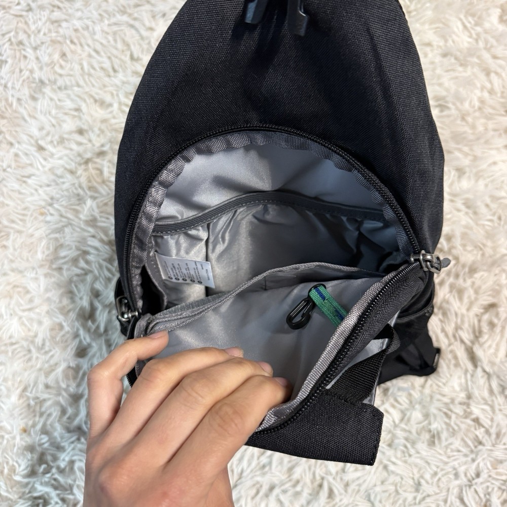 15” Black Waterfly Crossbody Backpack