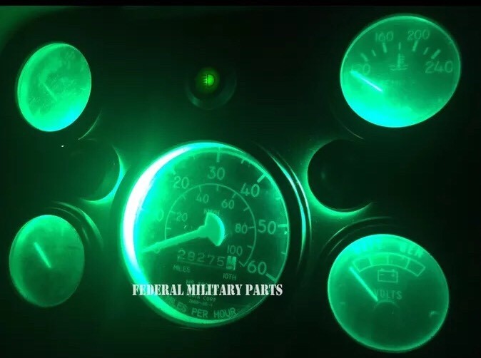 2 Military Humvee LED Dash Light Bulbs 24v Green M998