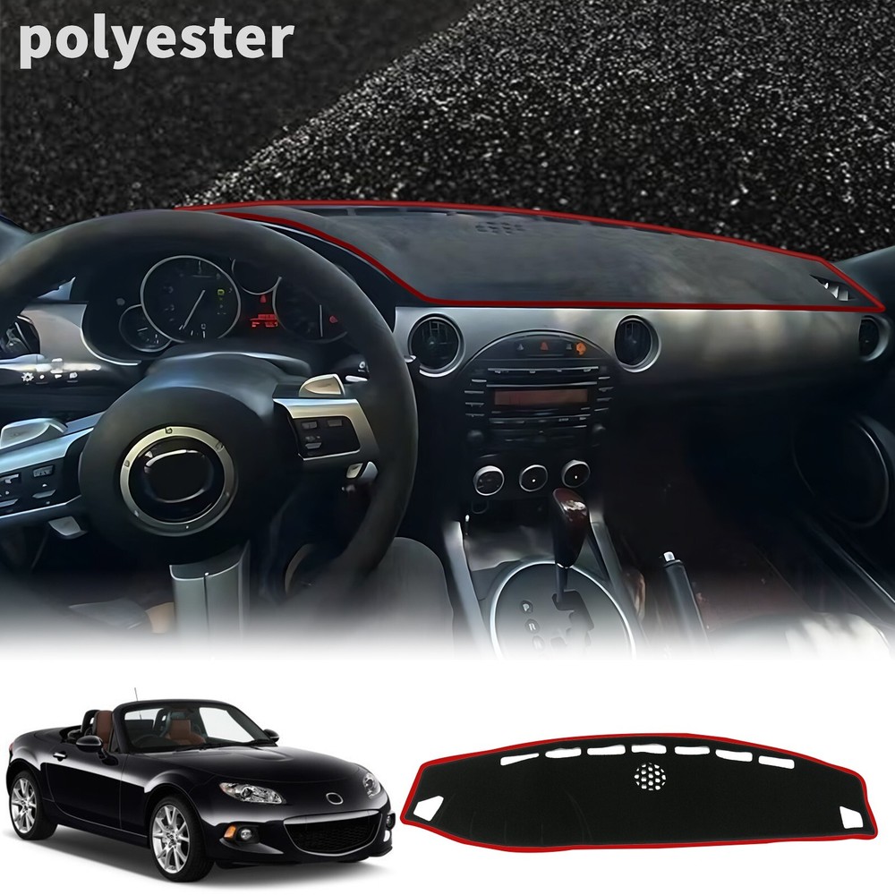 for Mazda MX-5 NC 2006-2014 MX5 Dashboard Pad Dash Mat Dashmat Polyester RED
