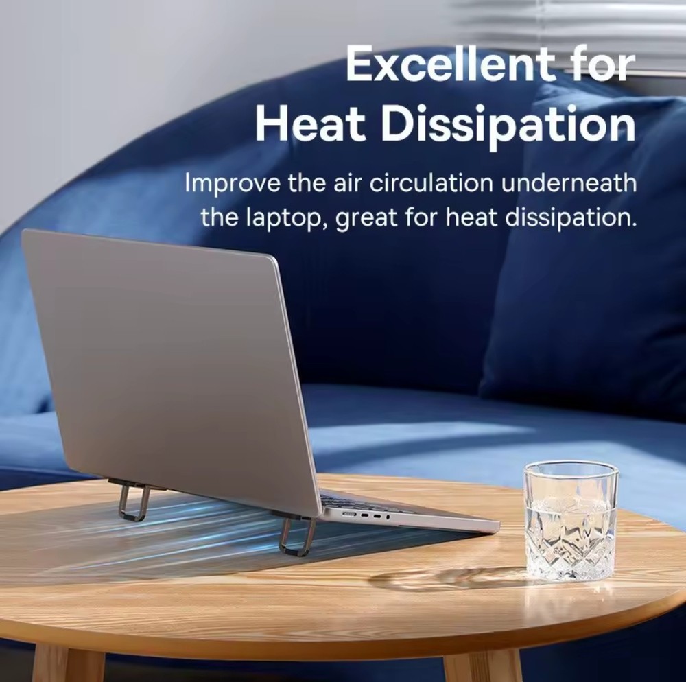 Baseus Foldable Stand Notebook Keyboard Supprt Kickstand Bracket Adjustable Gray