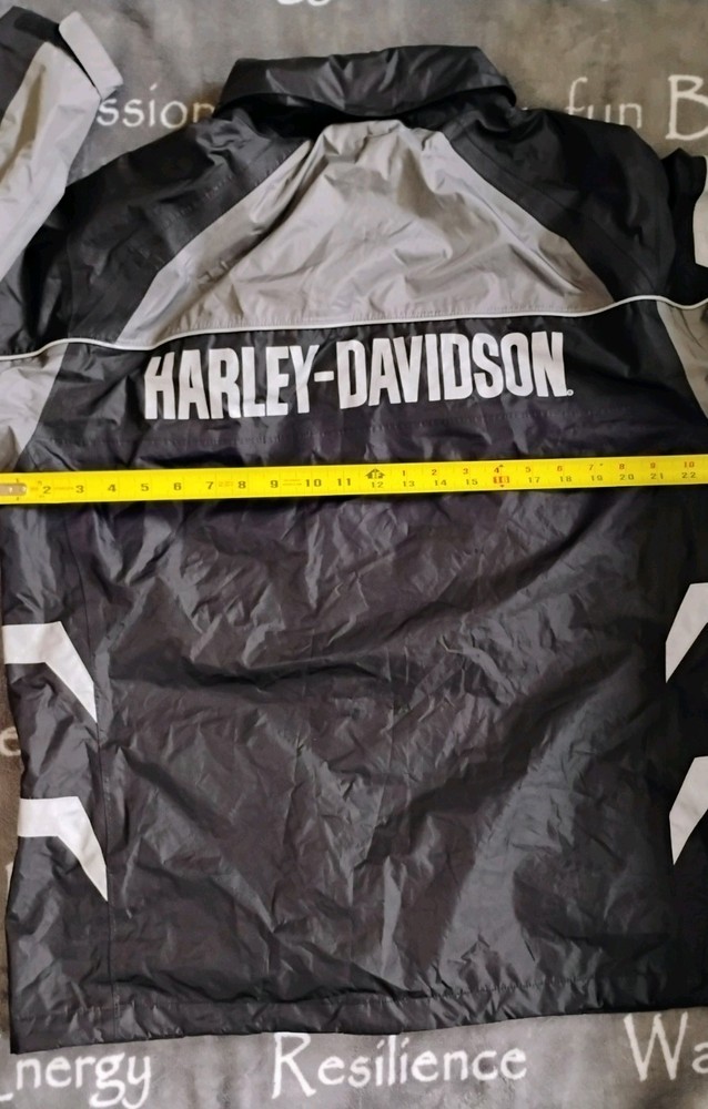 Harley Davidson rain jacket windbreaker BACK LOGO reflective Medium