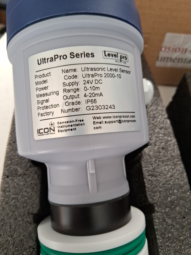 Levelpro Ultrapro 2000 Ultrasonic Liquid Level Sensor Transmitter, 32ft Range