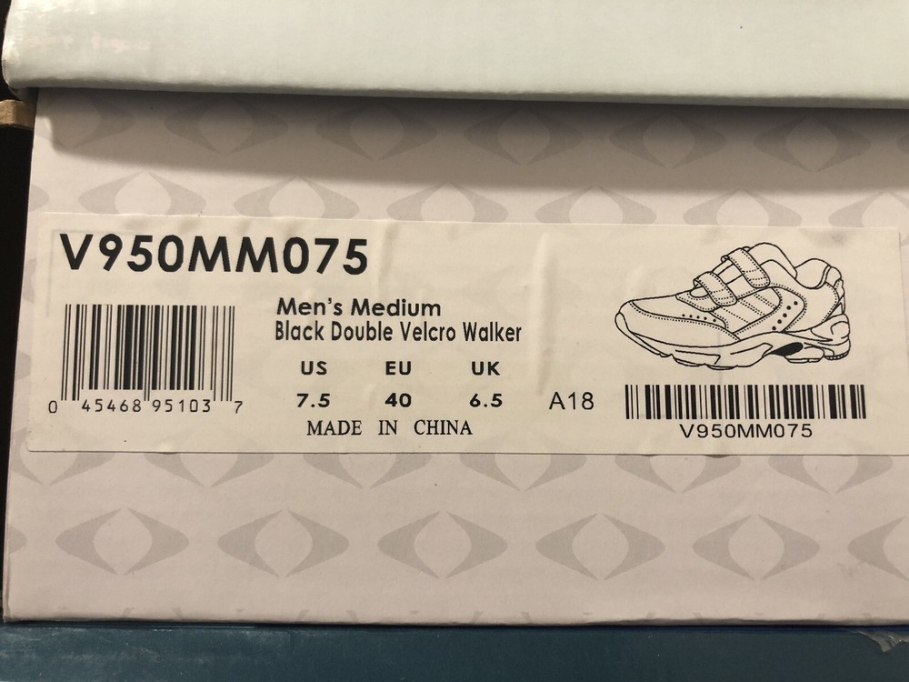 Apex Men’s V950 Black Medium Double Strap Size 7.5