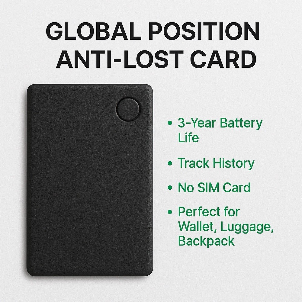 Smart Tracker Card, Global Locator Tracking Device,Works for iOS and Android