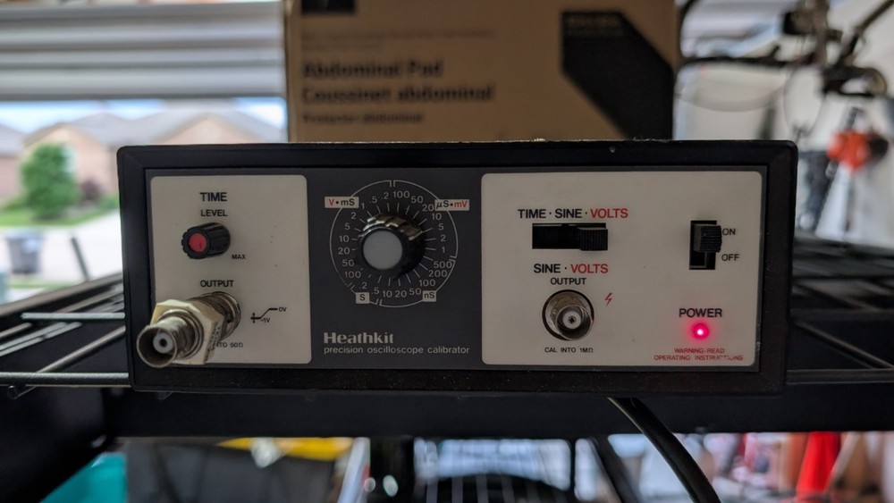 Heathkit Precision Oscilloscope Calibrator 1G-4244, Powered On