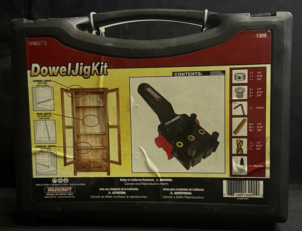 1309 DowelJigKit - Complete Doweling Kit with Dowel Pins and Bits