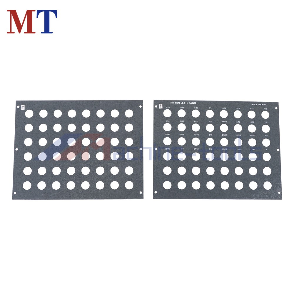 Durable R8 Collet Storage System - 48 Position Rack 0.98" Hole Size