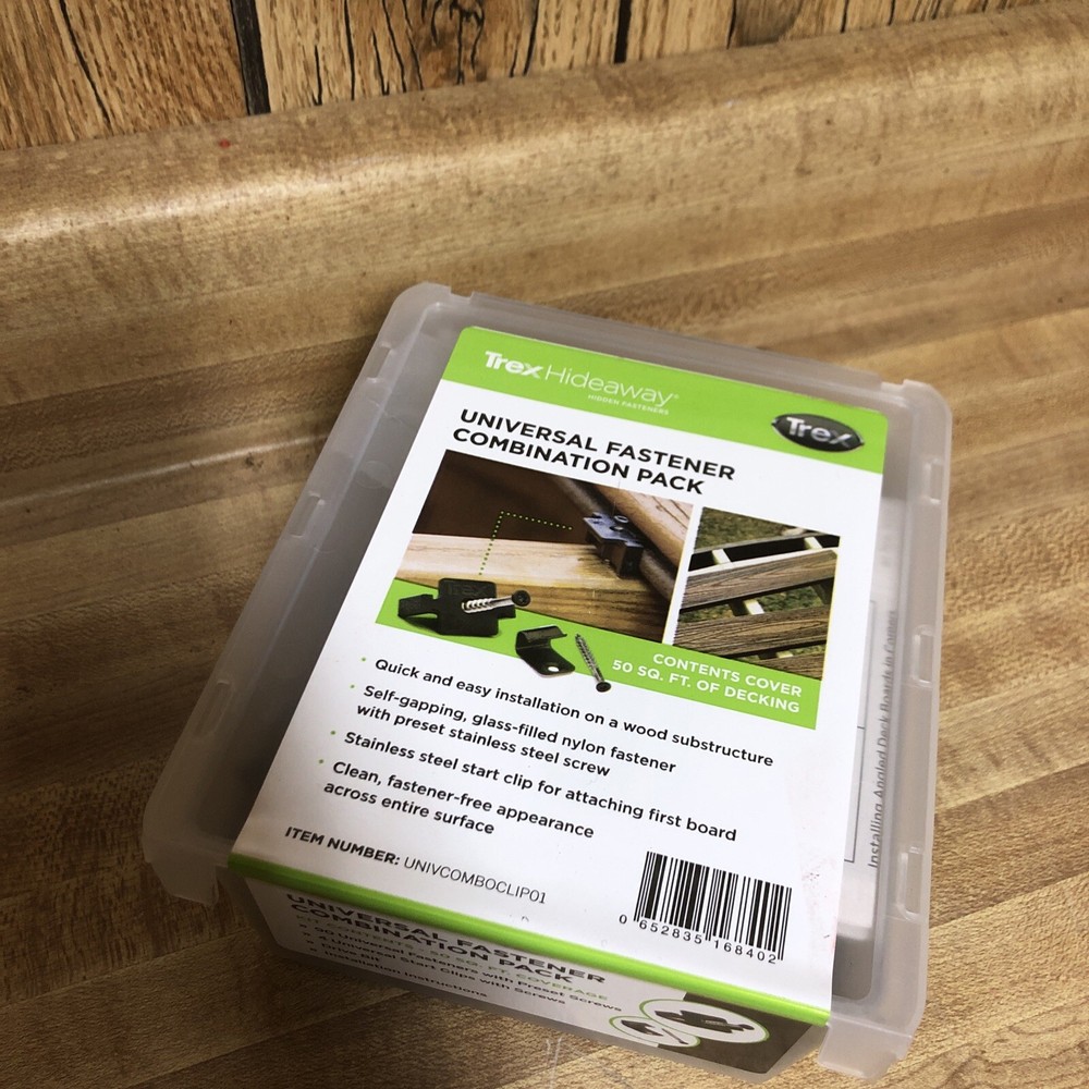 Trex Hideaway Universal Hidden Fastener Combo Pack 50 Square Foot Coverage New