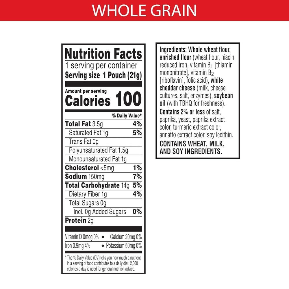 Real Cheese Crackers, 175 Individually Wrapped