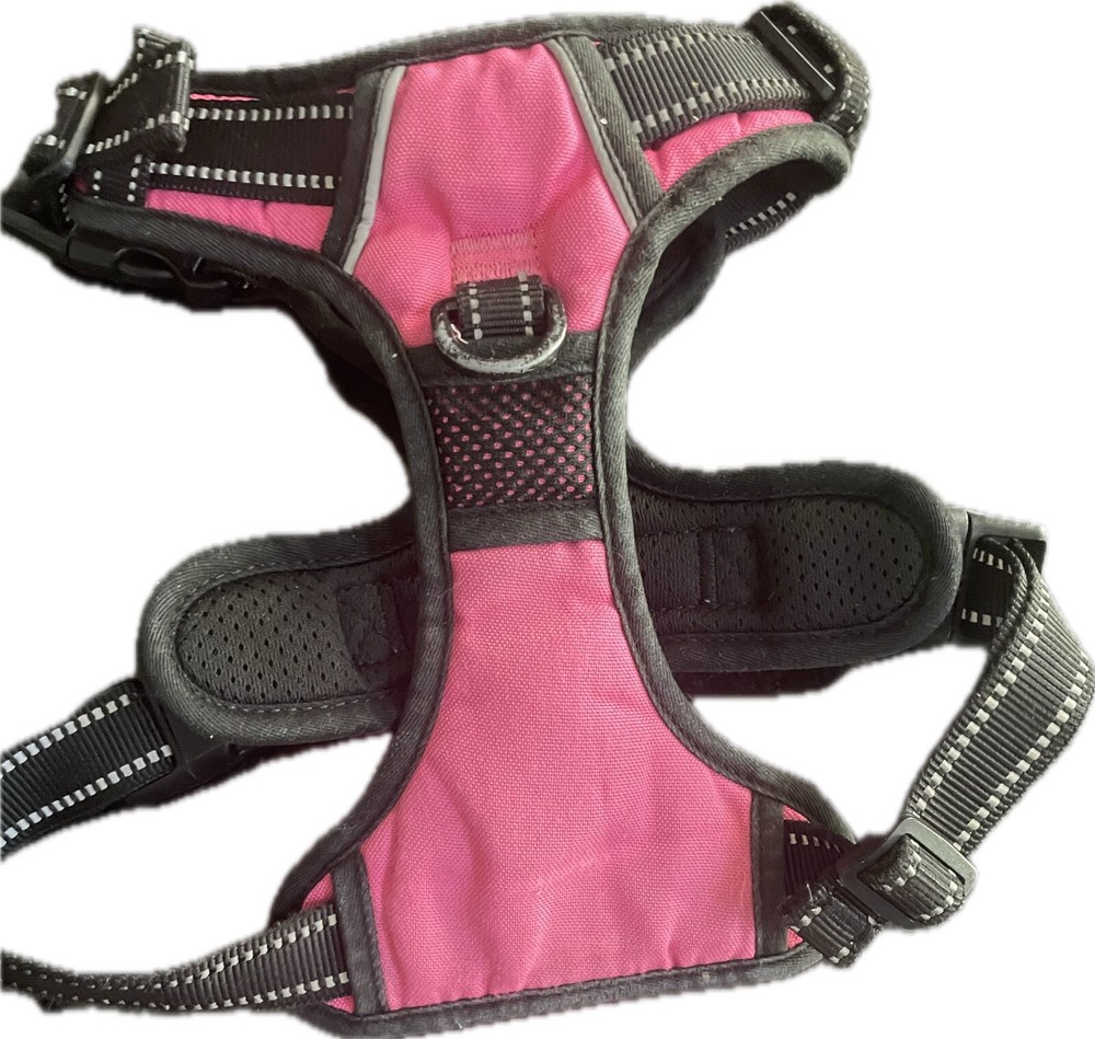 No Pull Dog Harness ~ Front & Back Hooks ~ Adjustable ~ Medium ~ Pink