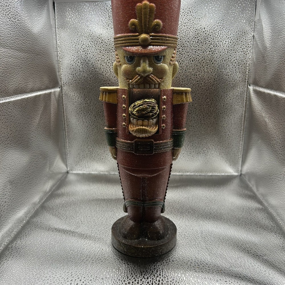 Vtg Nutcracker Resin 12”  Tall Figurine￼