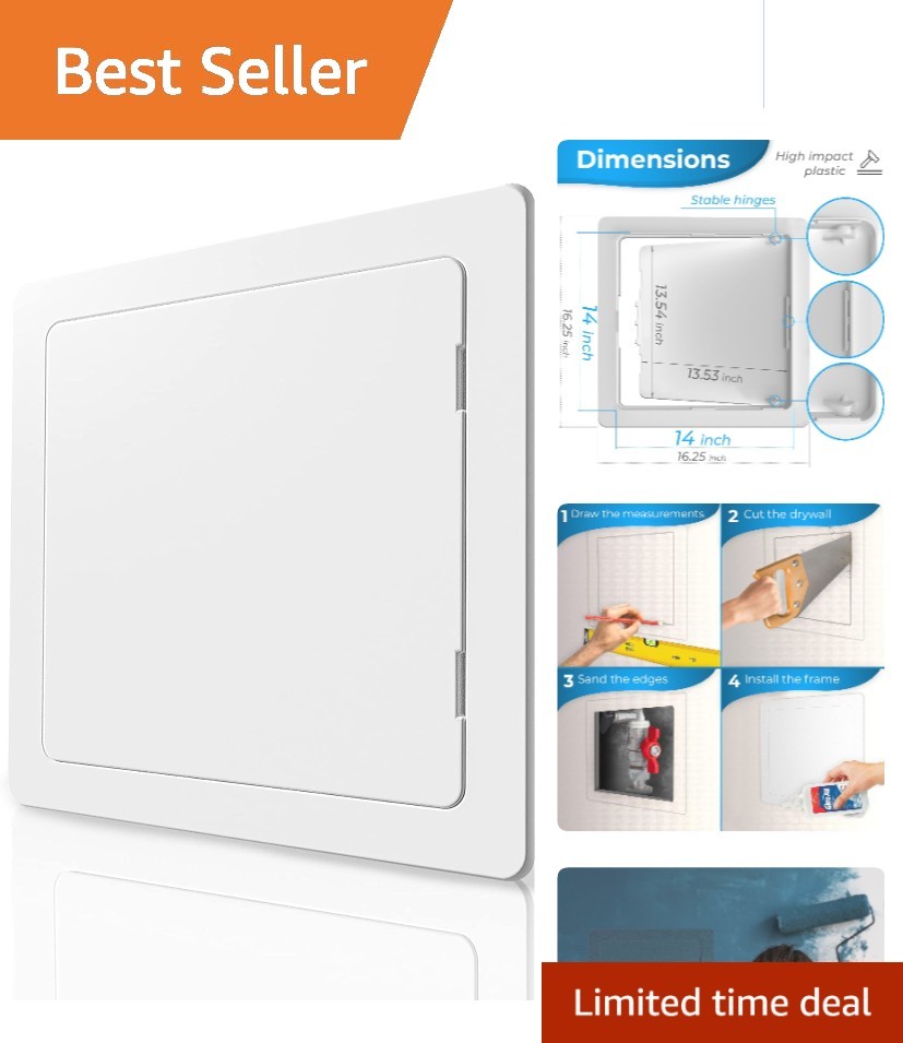 Easy-Install 14 x 14 Inch Access Panel - Impact Resistant & Paintable Finish