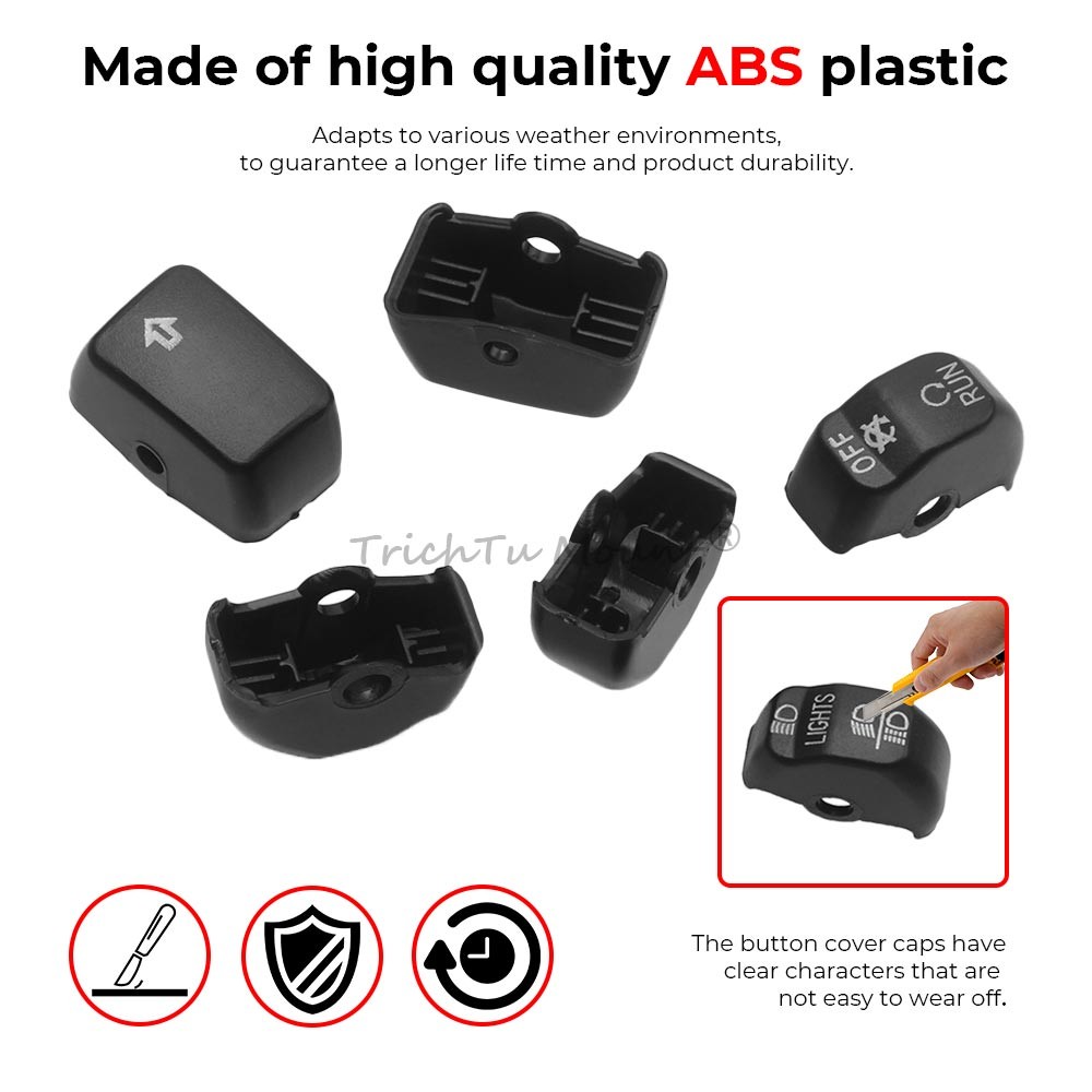 Motorcycle Handlebar Control Switch Housings Cap Cover Button For Harley Softail