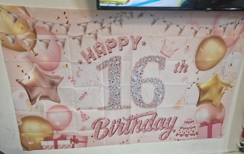 Birthday Banner 16th Years