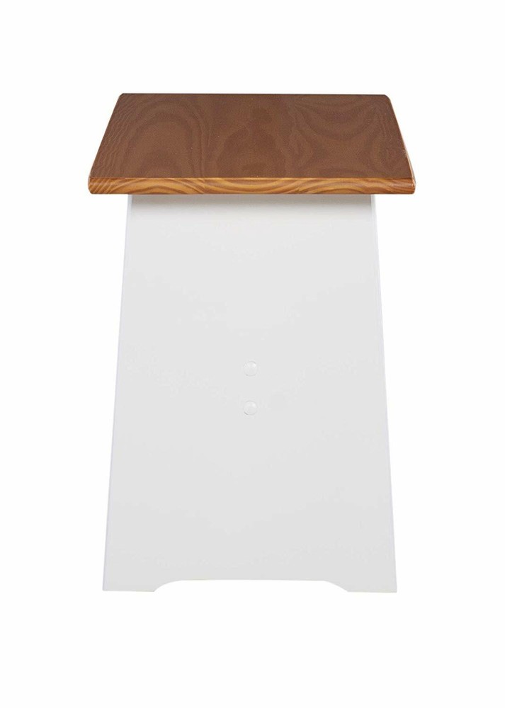 3 pc White Wood Top Breakfast Nook Dining Set Corner Booth Bench Kitchen Table
