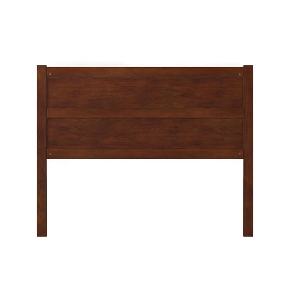 Pemberly Row Solid Wood Queen Size Mid-Century Headboard in Walnut