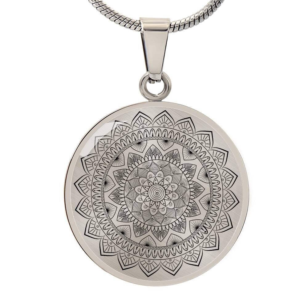 Graphic Circle Pendant + Necklace - 3