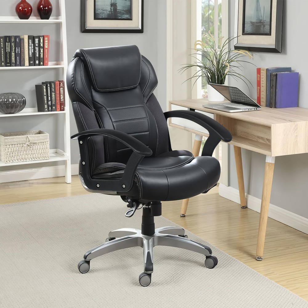 2 PCS Black Plastic Slanting Angle Office Chair Armrest Replacement Pads