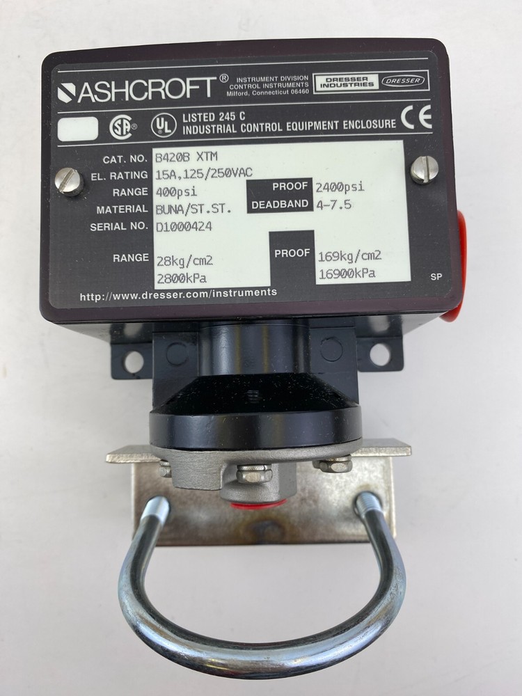 Ashcroft B420BXTM Pressure Switch 400 PSI 125/250 VAC