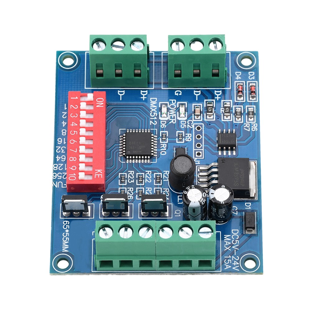 3CH Channel DMX512 Decoder 15A RGBW Controller led stage Dj lighting CMOS Output