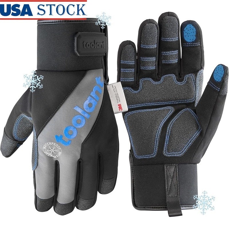 Cold Resistant Waterproof Work Gloves Thermal Touchscreen Grip Outdoor Use