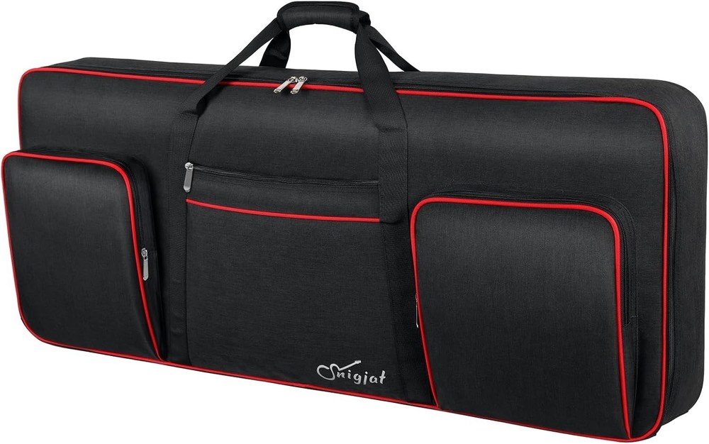Portable 61 Key Keyboard Case with Padded Protection and Ample Storage Spaces