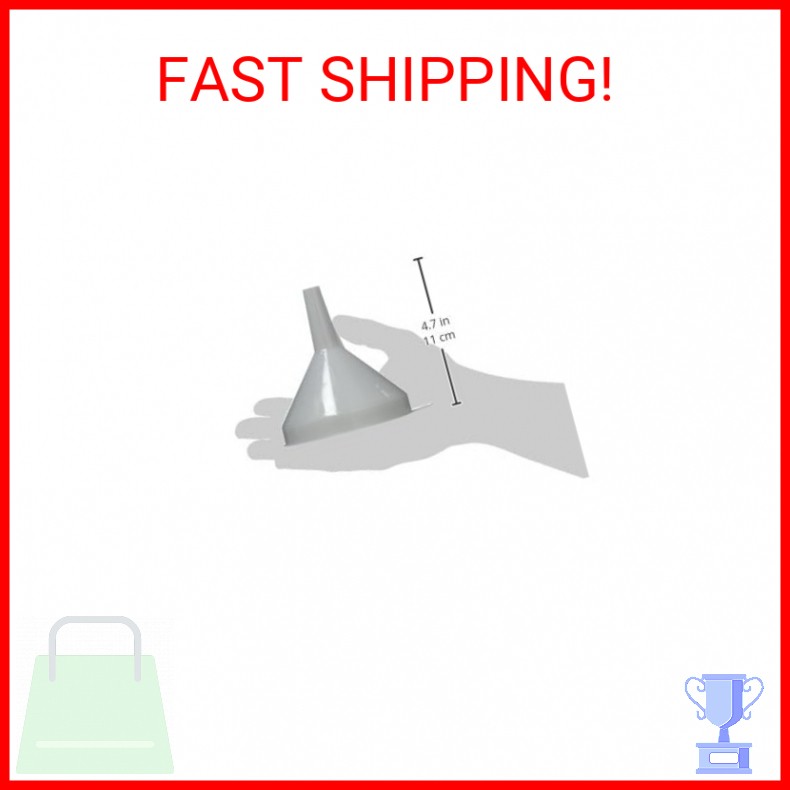 Winco 8oz Funnel, Plastic, 4-1/4"