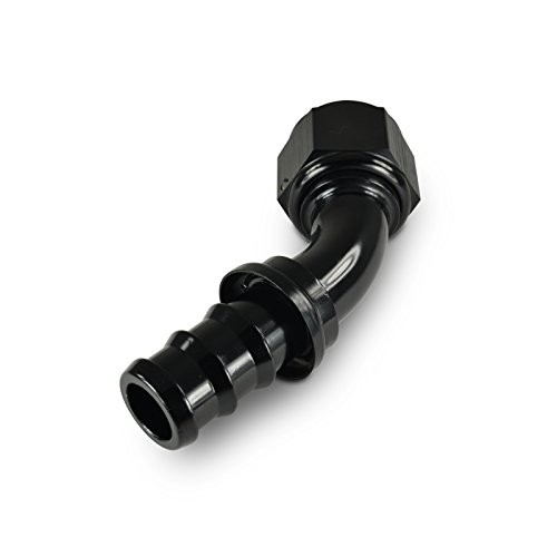 10AN 45 Degree Push Lock/Push On Hose End Black