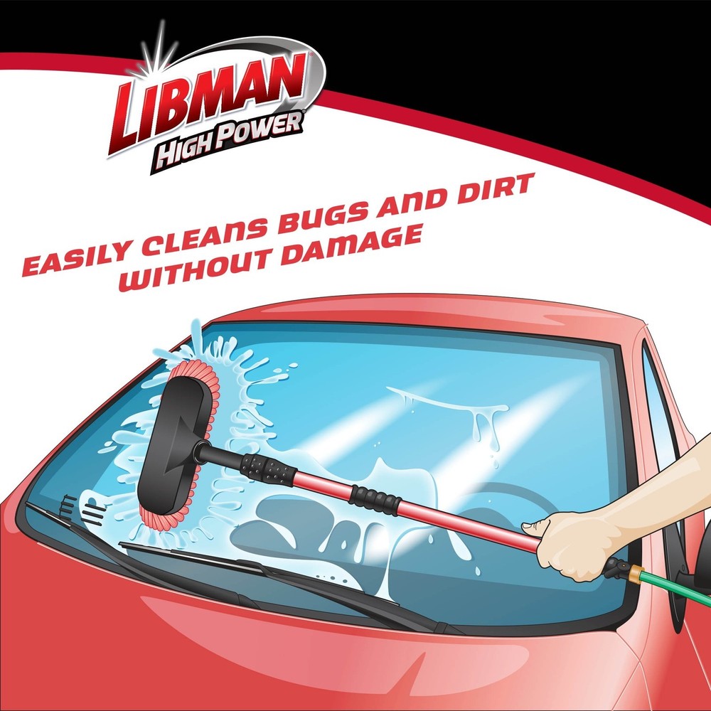 Flow-Thru Telescoping Wash Brush W/ Extendable Handle