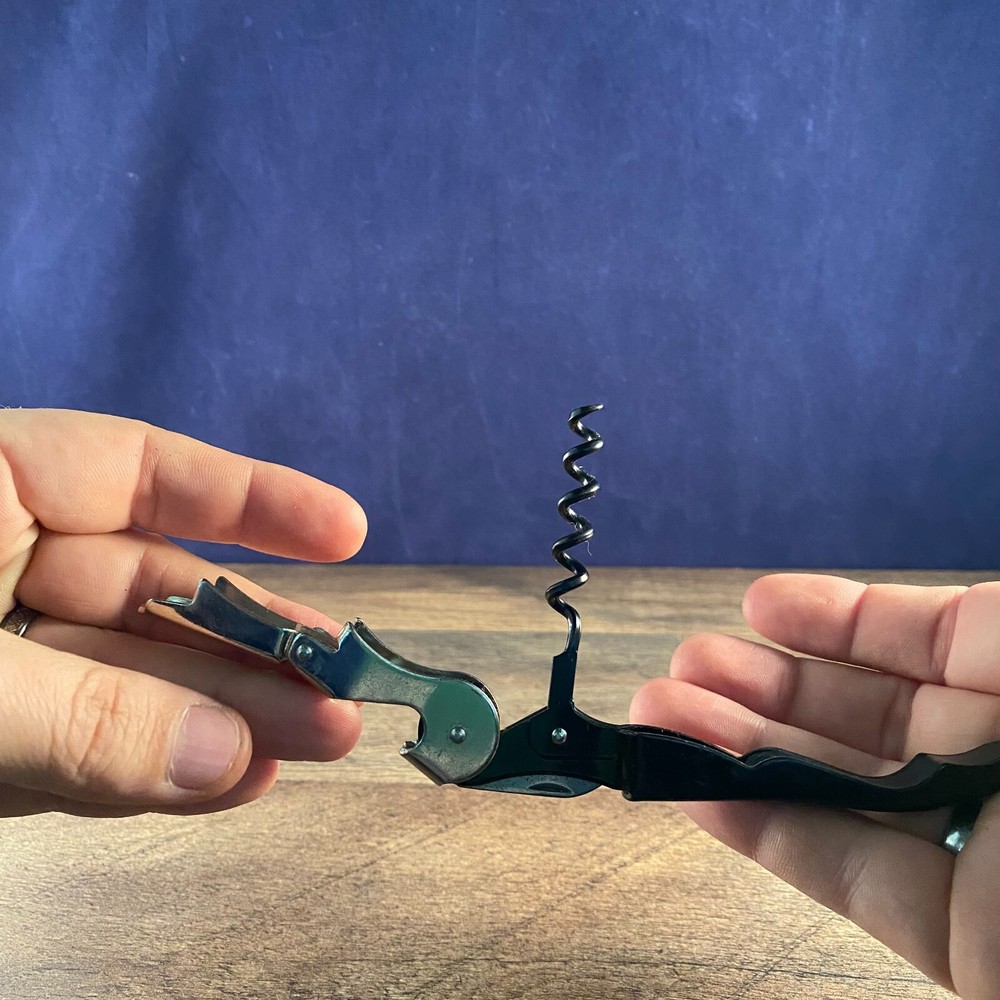 True tap Black Folding Corkscrew Folding Waiters Wine Key With Knife