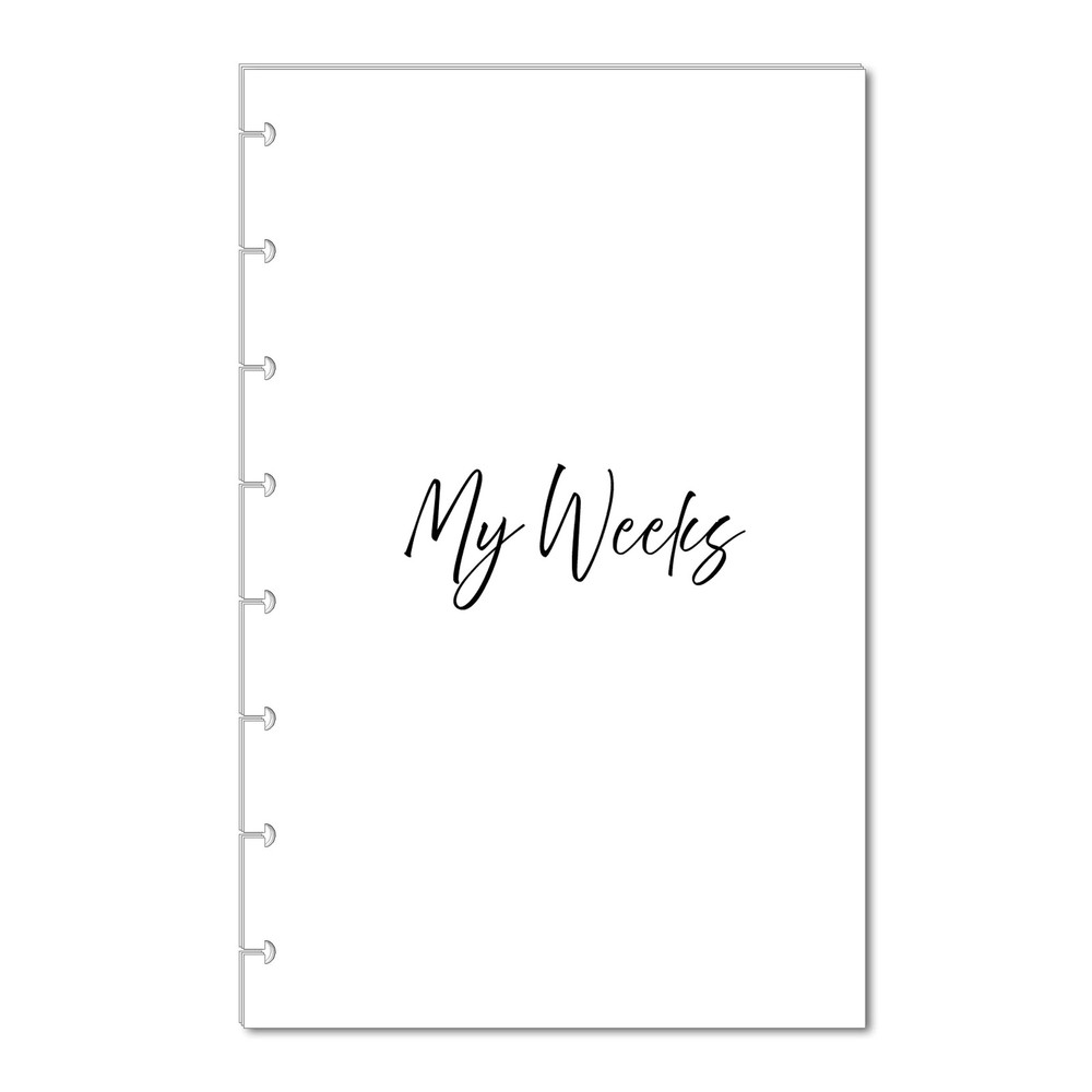 Undated Weekly Planner Inserts - 7-Disc Mini & NOTIQ Mini Capsule (S6) - 4.5x7