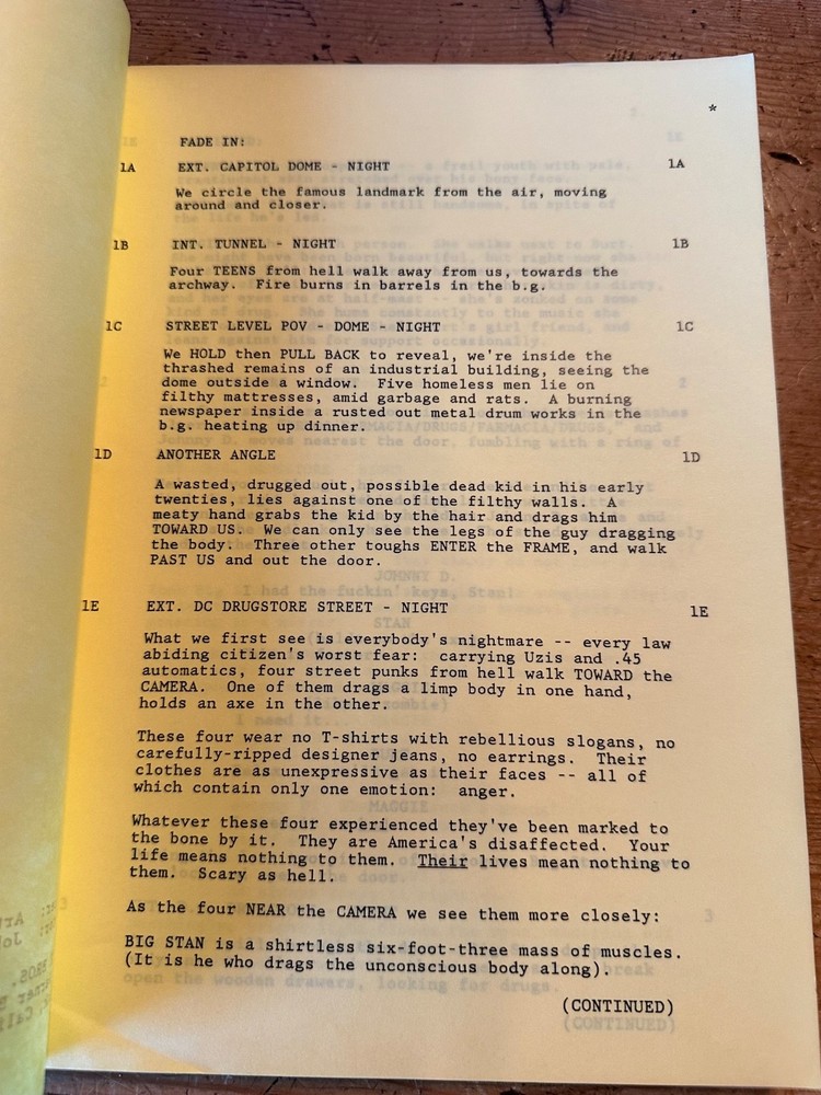 POINT OF NO RETURN MOVIE ORIGINAL SCREENPLAY SCRIPT ROBERT GETCHELL