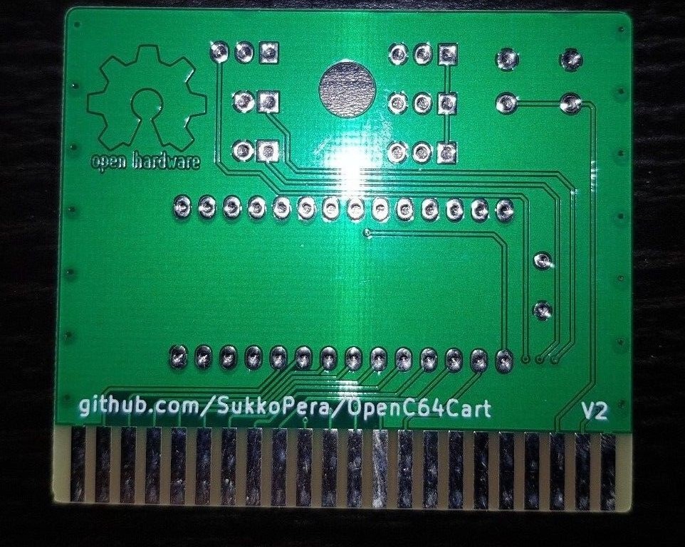 🇬🇧 OpenC64Cart cartridge PCB for Commodore 64