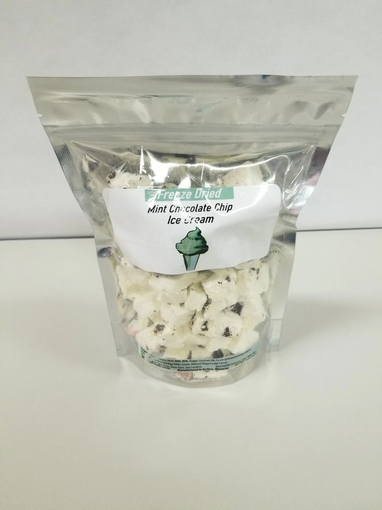 Freeze dried Mint Chocolate Chip Ice cream