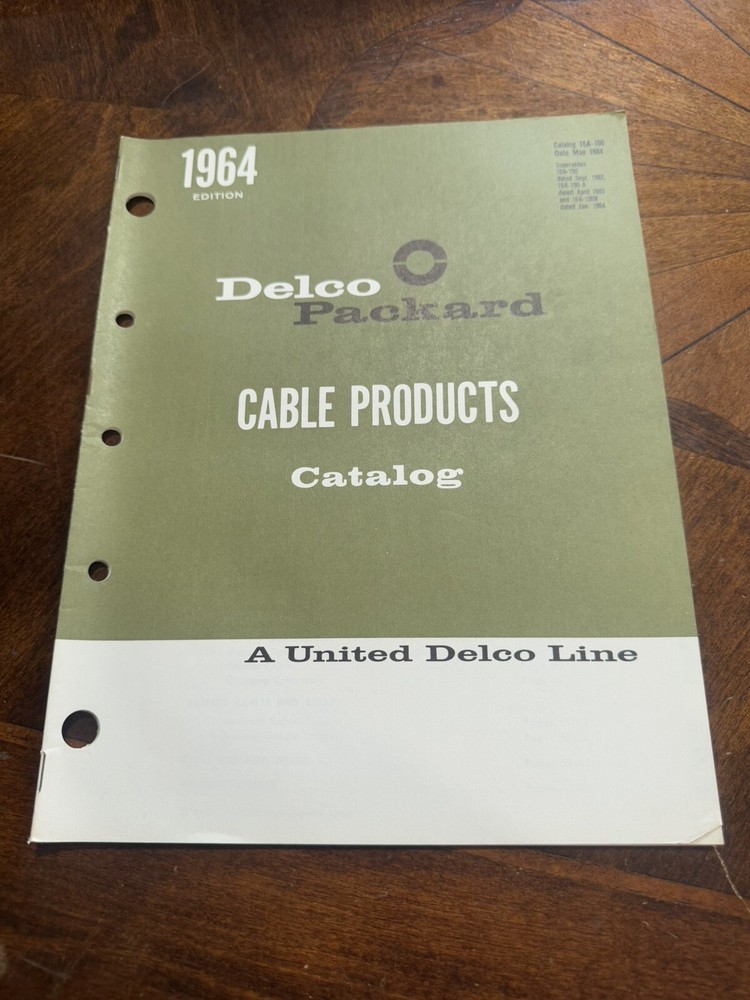 Delco Packard Cable Products Catalog Ignition Cables, Tools, Battery Cables 1964