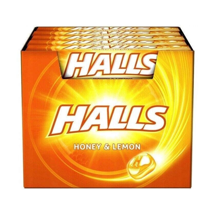 Halls Honey Lemon Cough Drops – 20 Count