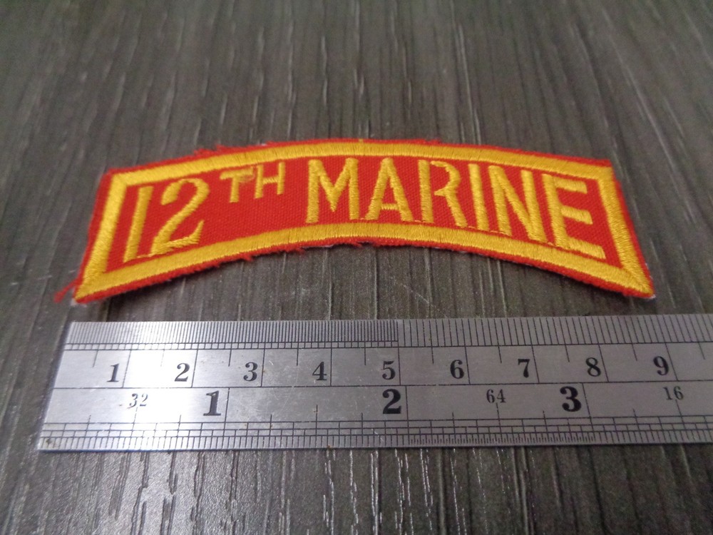 Marine Corps - 12th MARINE - Shoulder Tab/Scroll PATCH