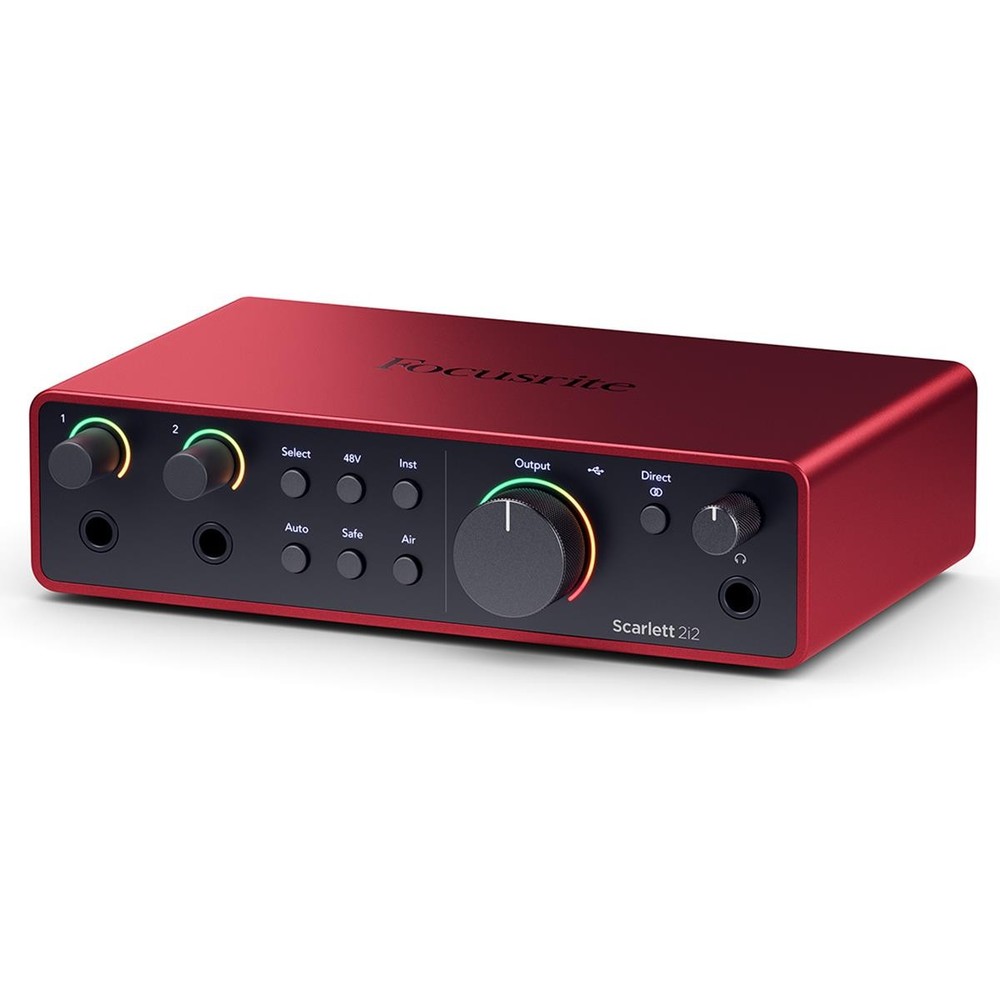 Focusrite Scarlett 2i2 4th Gen USB Interface with Software Suite