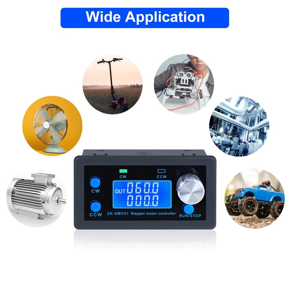 CNC Stepper Motor Controller DC 5-30V 1/128 Microstep Adjustable Speed LCD Disp