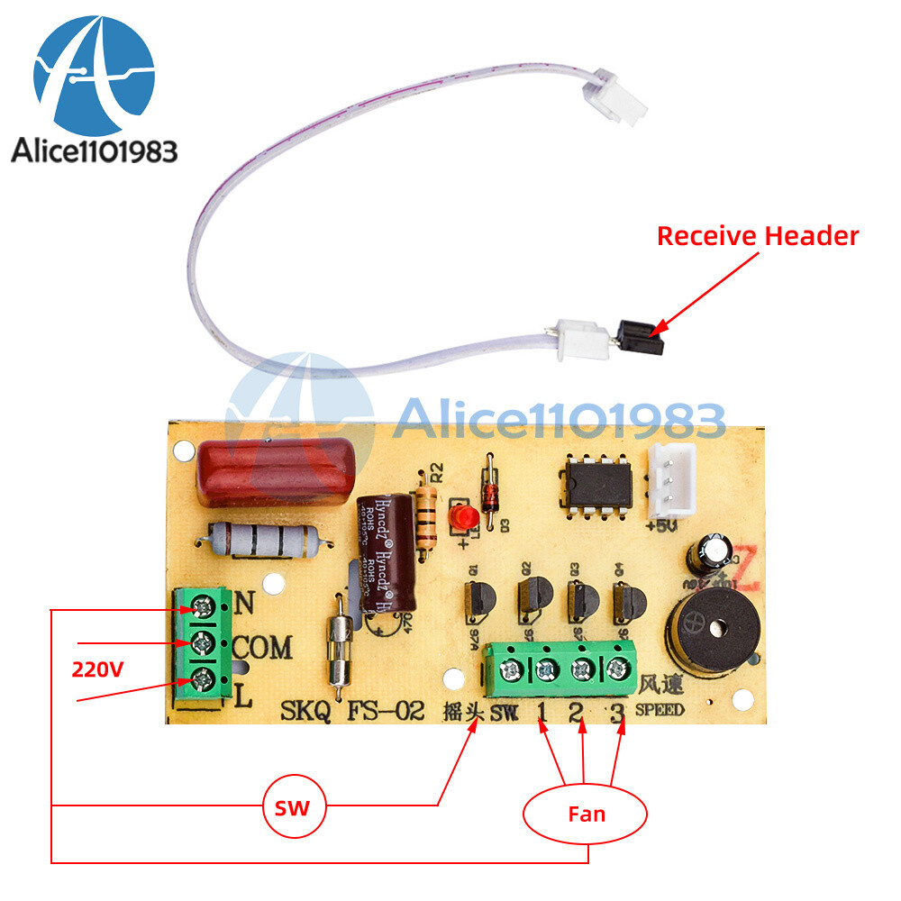 Universal Fan Modified IR Remote Control Circuit Board Controller Motherboard