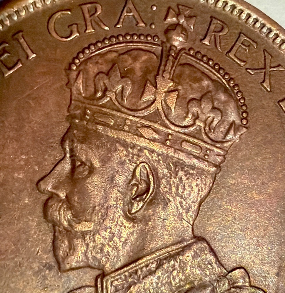 CANADA 1917 One 1 Large Cent King George V