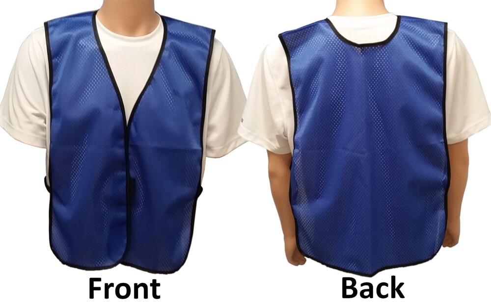 Royal Blue Soft Mesh Plain Safety Vest - Assorted Sizes