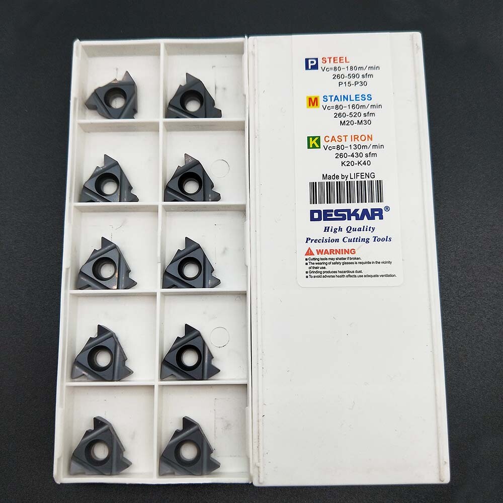 5PC 22IR 5.0ISO LDA 5mm picth Carbide insertS threading insert Indexable inserts